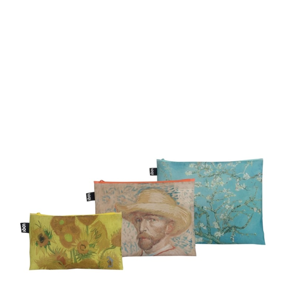 Product image 1 of LOQI Zip Pockets - Sunflowers, Self-Portrait with Straw Hat, Almond Blossom gerecycled