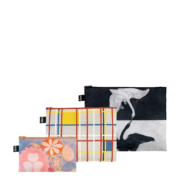 Product image 1 of LOQI Zip Pockets - The Swan, Childhood, New York City 3 gerecycled