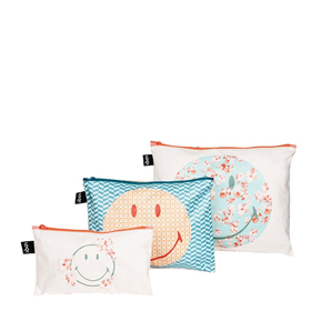 Afbeelding van LOQI Zip Pockets - Tyvek Blossom