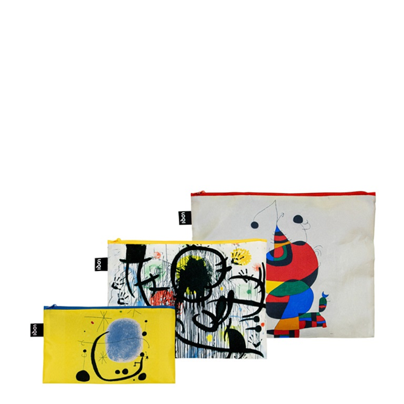 Product image 1 of LOQI Zip Pockets - Woman, Bird and Star, May 68, Goud of Azure gerecycled