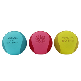 Afbeelding van Mustard Anti stressballen set van 3 - Don't Stress