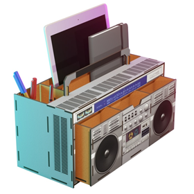 Image of Mustard Boom Box Desk Organiser