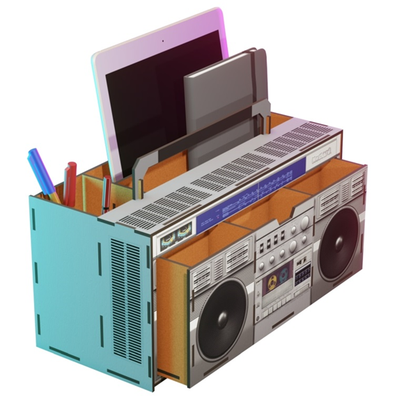 Product image 1 of Mustard Boom Box Desk Organiser