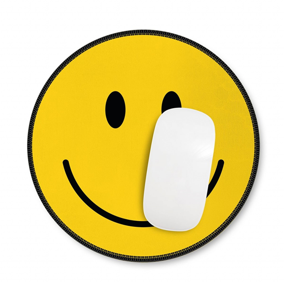 Product image 1 of Mustard Happy Face Mouse Mat