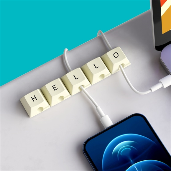 Product image 1 of Mustard Kabelhouder set van 5 - Key Cap
