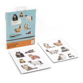 Afbeelding van Mustard Magneten set van 12 - Fat Cat