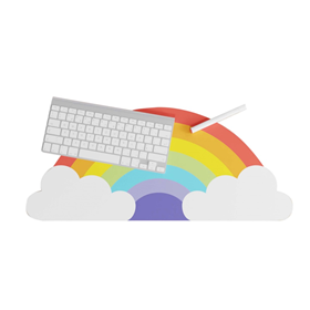 Afbeelding van Mustard Muismat - Rainbow