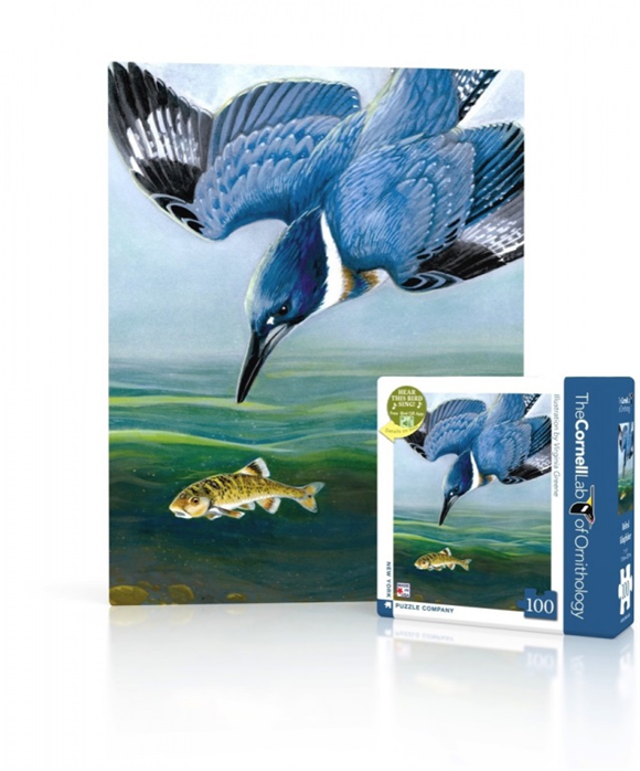 Product image 1 of New York Puzzle Company Belted Kingfisher - Mini 100 pieces