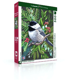 Image of New York Puzzle Company Black-capped Chickadee - 500 pieces