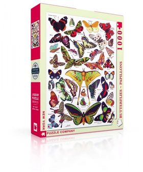 Image of New York Puzzle Company Butterflies~Papillons - 1000 pieces