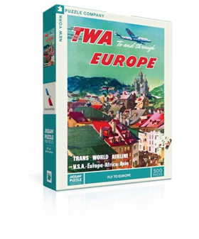 Image of New York Puzzle Company Fly to Europe - 500 pieces