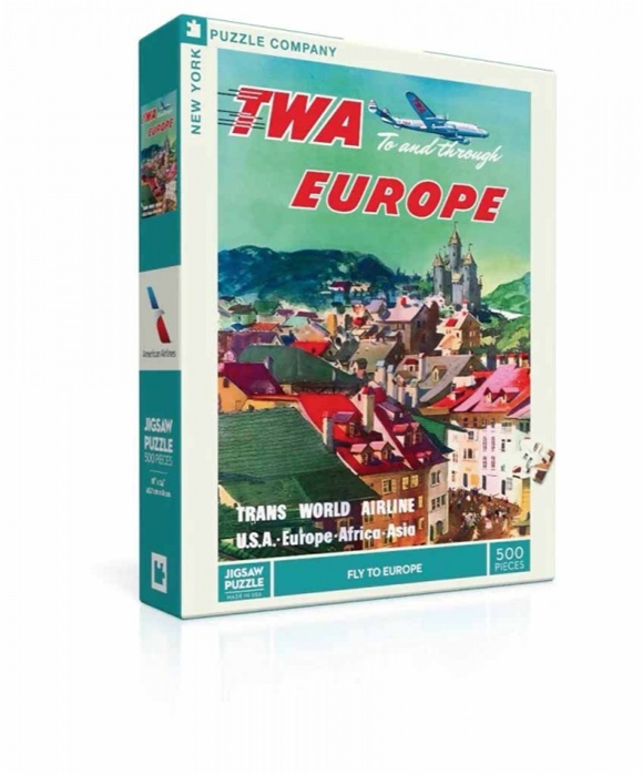 Product image 1 of New York Puzzle Company Fly to Europe - 500 pieces