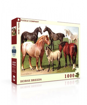 Image of New York Puzzle Company Horse Breeds - 1000 pieces