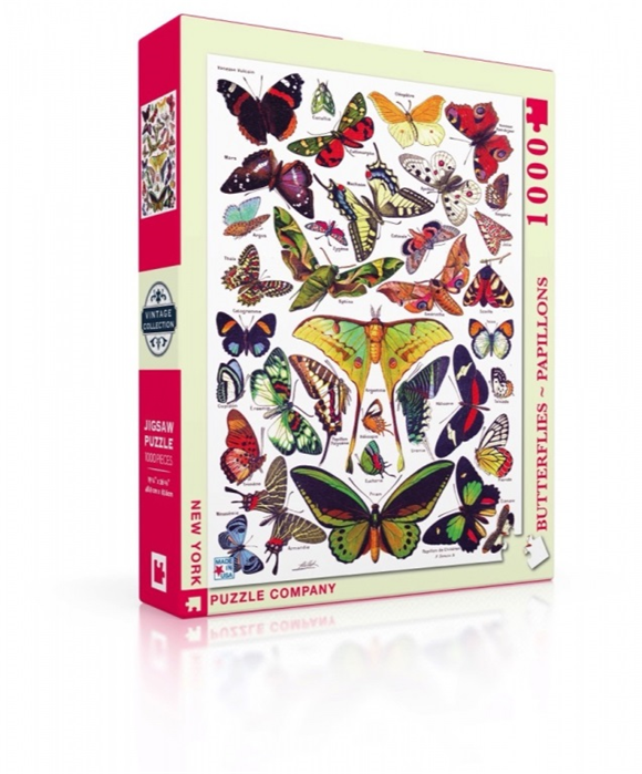 Product image 1 of New York Puzzle Company Puzzel Butterflies~Papillons - 1000 stukjes