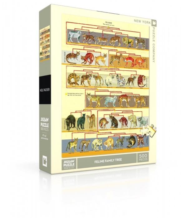 Product image 1 of New York Puzzle Company Puzzel Feline Family Tree - 500 stukjes