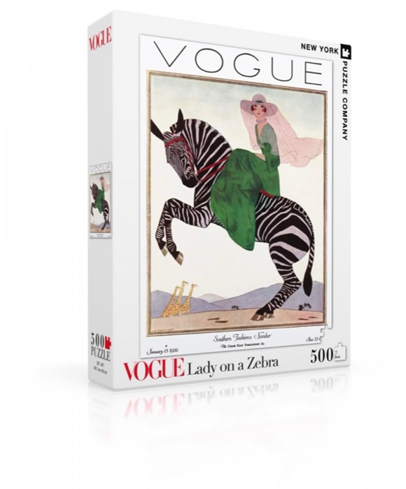 Product image 1 of New York Puzzle Company Puzzel Lady on a Zebra - 500 stukjes