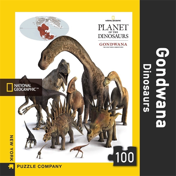 Product image 1 of New York Puzzle Company Puzzel Mini Gondwana Dinosaurs - 100 stukjes