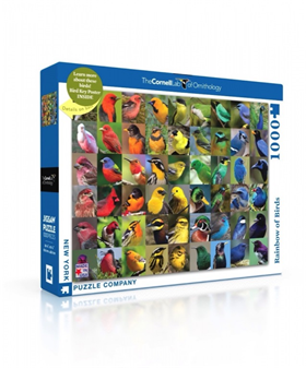 Afbeelding van New York Puzzle Company Puzzel Rainbow of Birds - 1000 stukjes puzzel