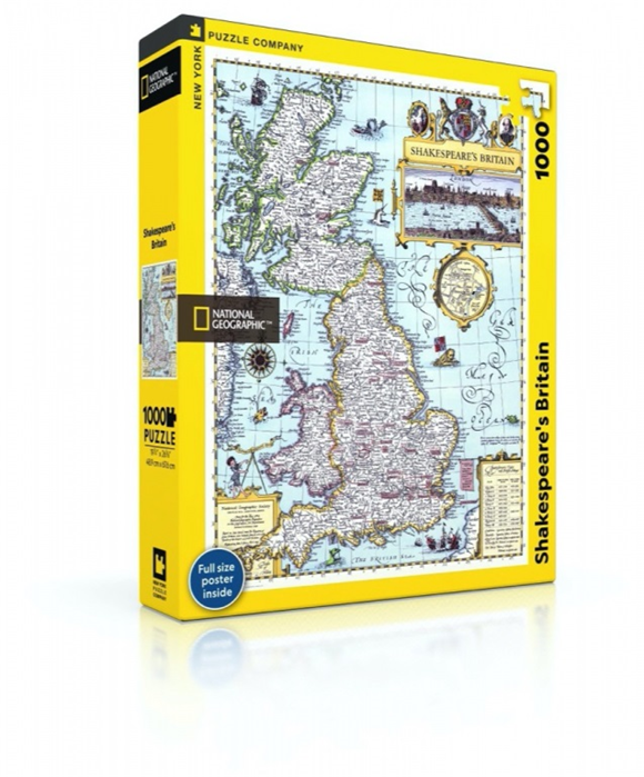 Product image 1 of New York Puzzle Company Puzzel Shakespeare's Britain - 1000 stukjes