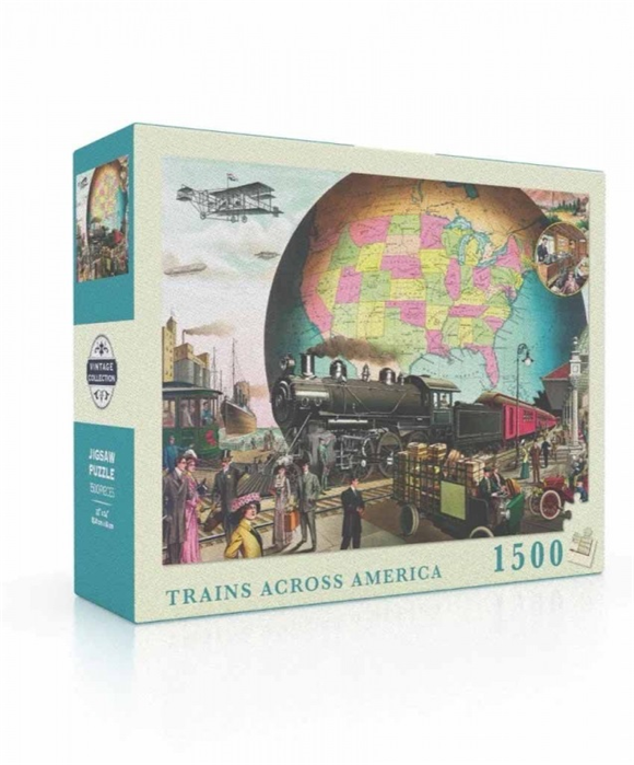 Product image 1 of New York Puzzle Company Puzzel Trains Across America - 1500 stukjes