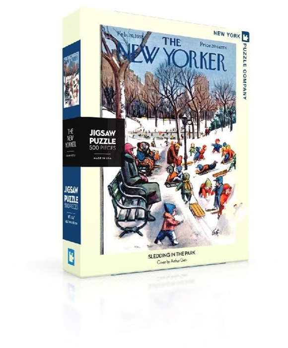 Product image 1 of New York Puzzle Company Sledding in the Park - 500 pieces