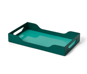 Image of Printworks Lacquered Tray - Swell, Turquoise/Green L