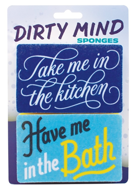 Image of UPG Dirty Mind Sponges - Take me in the Kitchen/Have me in the Bath