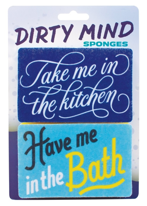 Product image 1 of UPG Dirty Mind Sponges - Take me in the Kitchen/Have me in the Bath