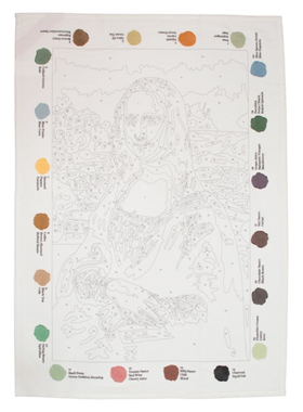 Afbeelding van UPG Dish Towel - Mona Lisa Stain by Numbers