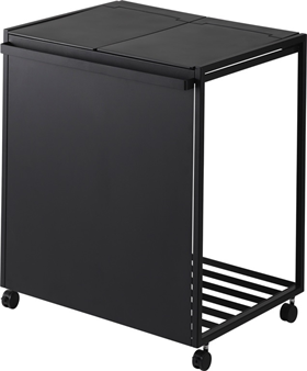 Image of Yamazaki 2-Compartment trash can with casters - Tower - Black