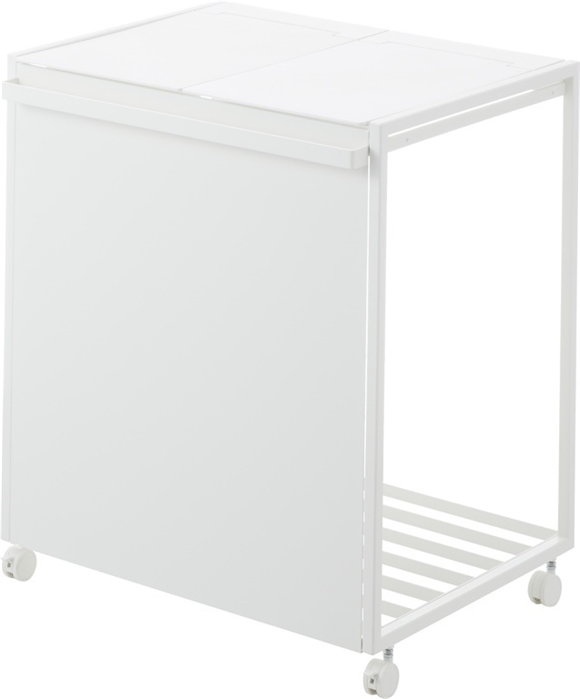 Product image 1 of Yamazaki 2-Compartment trash can with casters - Tower - White