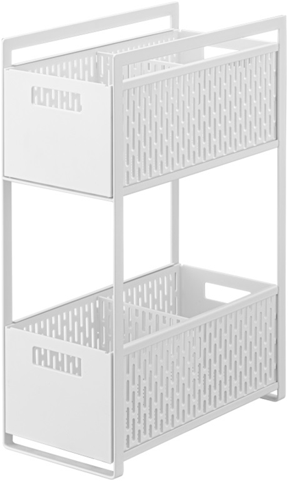 Product image 1 of Yamazaki 2-tiered storage basket set - Tower - White