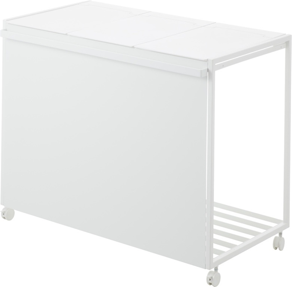 Product image 1 of Yamazaki 3-Compartment trash can with casters - Tower - White