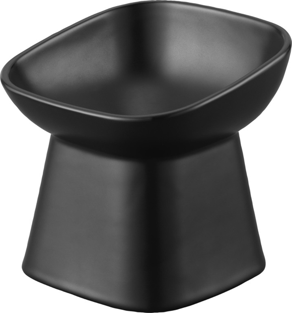 Product image 1 of Yamazaki Angled ceramic pet food bowl - Tower - Black