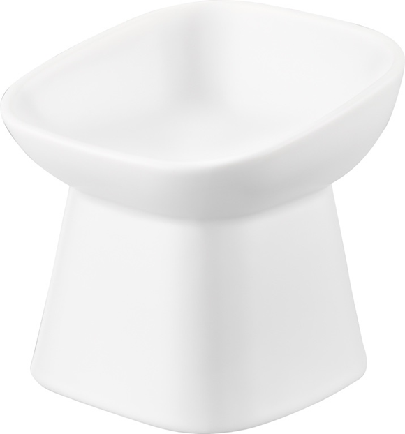 Product image 1 of Yamazaki Angled ceramic pet food bowl - Tower - White