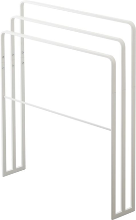 Image of Yamazaki Bath towel hanger with 3 bars - Tower - White