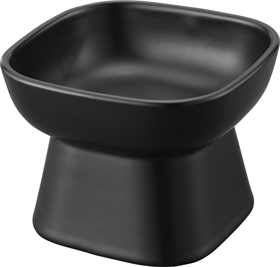 Image of Yamazaki Ceramic pet food bowl - Tower - Black