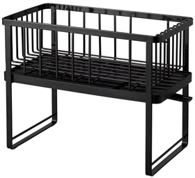 Image of Yamazaki Dish drainer rack 2 levels - Tower - black