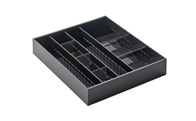 Image of Yamazaki Extendable Diagonal Cutlery Tray - Tower - Black