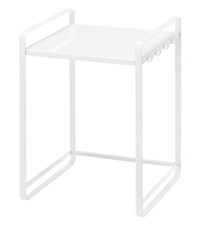 Image of Yamazaki Extendable kitchen counter organizer - Tower - white