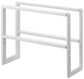 Image of Yamazaki Extendable shoe rack 2 tier - Line - white