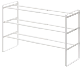 Afbeelding van Yamazaki Frame Schoenenrek uitschuifbaar 3-laags - Wit