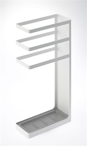 Image of Yamazaki Geometric Umbrella Stand - Layer - White