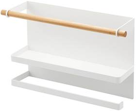 Afbeelding van Yamazaki Keukenpapier & foliehouder magnetisch - Wit