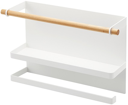 Product image 1 of Yamazaki Magnetic kitchen paper & wrap holder - White