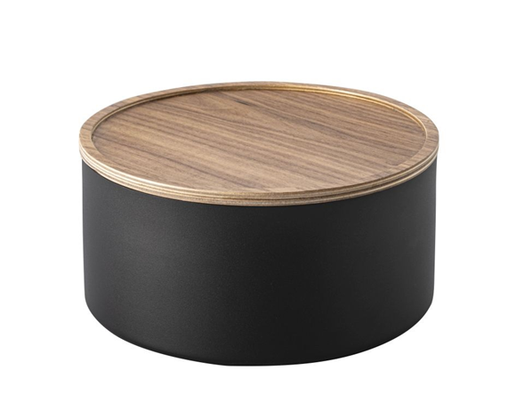 Product image 1 of Yamazaki Rin Opbergdoos met deksel hoog - Zwart