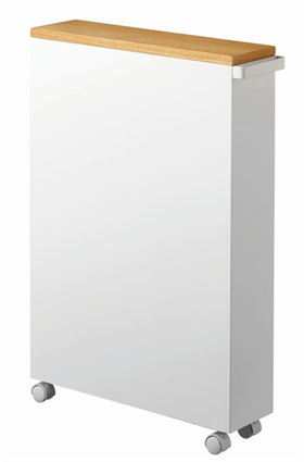 Image of Yamazaki Semi-Closed storage cart - Tower - white