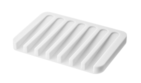 Image of Yamazaki Silicone soap tray - Flow - white