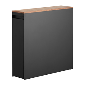 Afbeelding van Yamazaki Sliding wood-top storage rack - Tower - Black