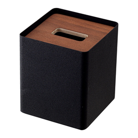 Afbeelding van Yamazaki Tissue case square - Rin - Black